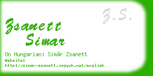 zsanett simar business card